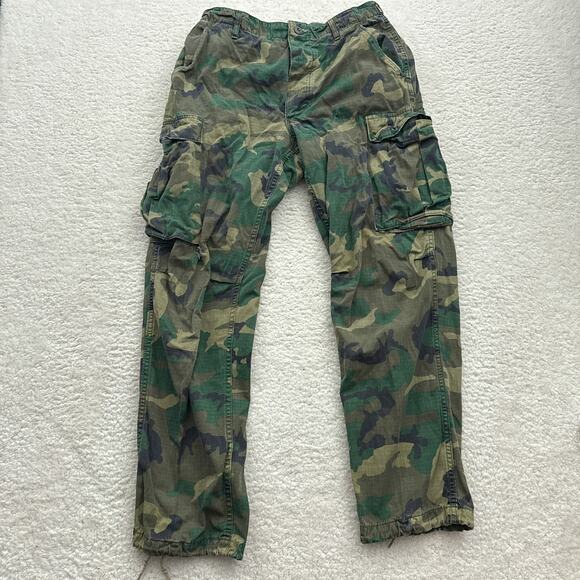 Vintage U.S. military BDU woodland camo cargo pants - size small regular - Picture 1 of 7